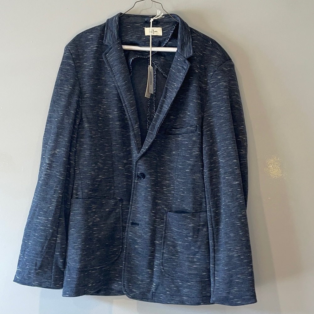 Blazer Knit 2 button blazer with patch pocket new